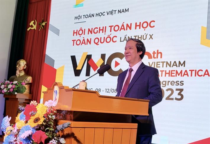 Bộ trưởng Nguyễn Kim Sơn dự Hội nghị Toán học toàn quốc lần thứ X, năm 2023