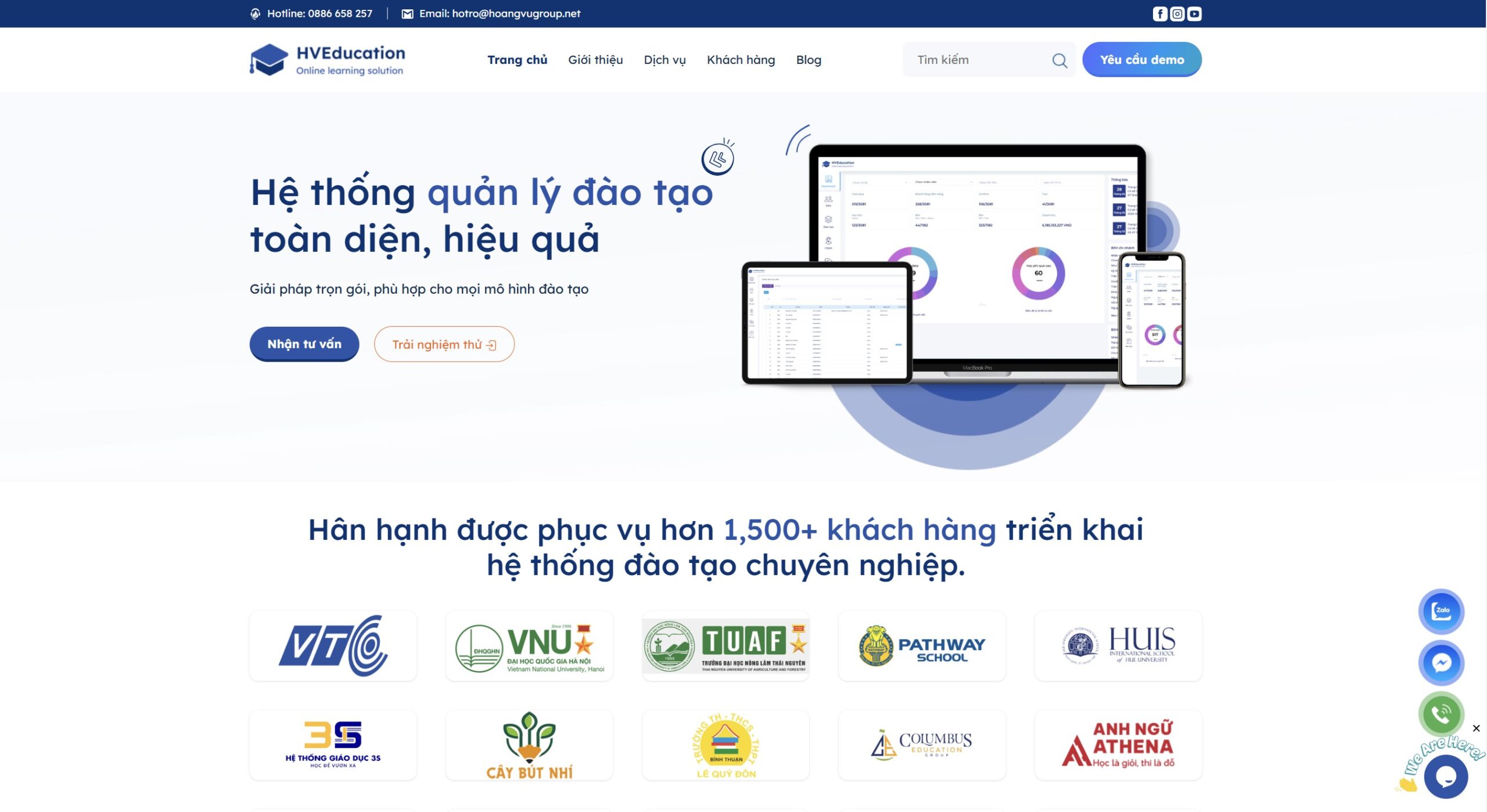 HVG LMS – Giải pháp quản lý trung tâm giáo dục toàn diện từ Hoàng Vũ