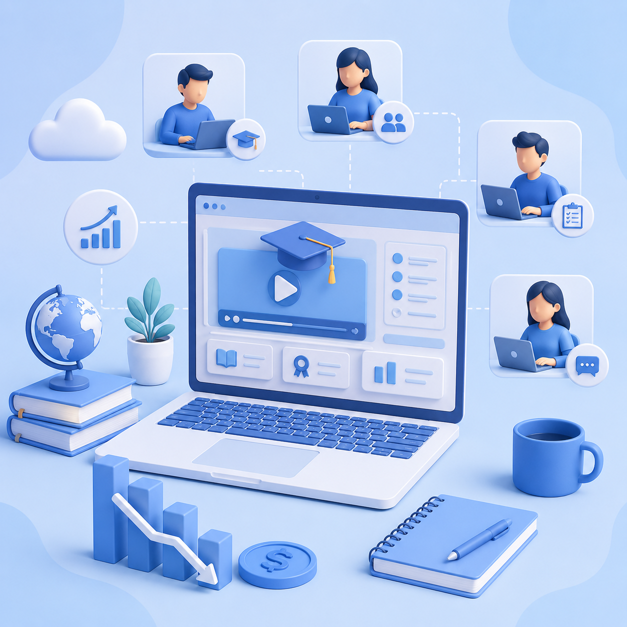 Giảm chi phí vận hành trung tâm với hệ thống đào tạo trực tuyến LMS HVG
